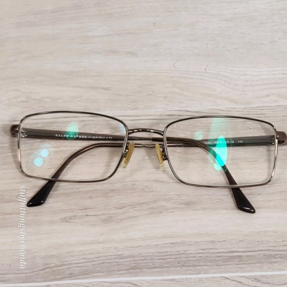 RALPH LAUREN 1036 SQUARE FULL RIM‎  EYEGLASSES FRAMES 55-18-140 Made In ITALY